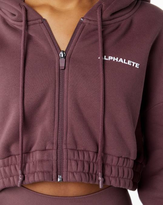 chaqueta corta clásica capital con cierre completo mujer Alphalete 08R8278 ropa otoño rojo