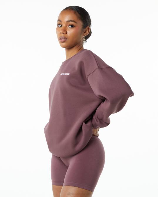 tripulación clásica mujer Alphalete 08R8260 ropa otoño rojo