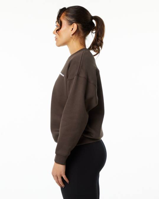tripulación clásica mujer Alphalete 08R8290 ropa dulce de azúcar marrón