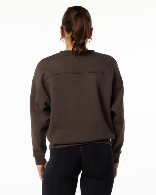 tripulación clásica mujer Alphalete 08R8290 ropa dulce de azúcar marrón