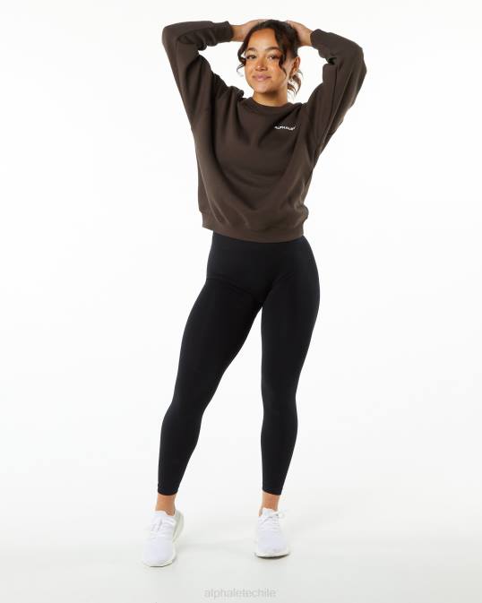 tripulación clásica mujer Alphalete 08R8290 ropa dulce de azúcar marrón