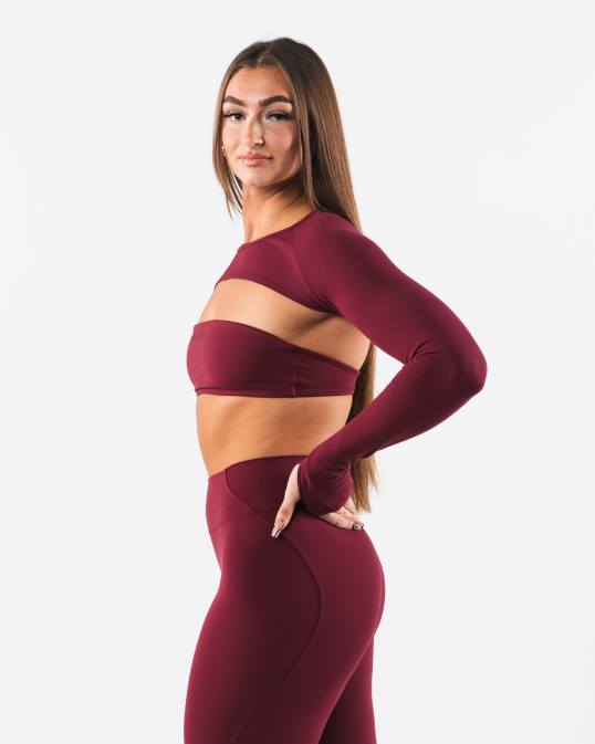 aura encogiéndose de hombros mujer Alphalete 08R8240 ropa grulla roja