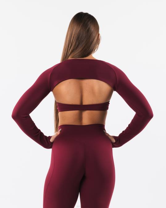 aura encogiéndose de hombros mujer Alphalete 08R8240 ropa grulla roja