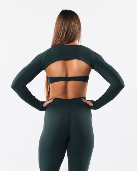 aura encogiéndose de hombros mujer Alphalete 08R8241 ropa verde ciprés