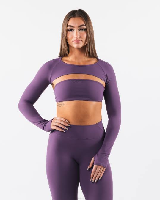 aura encogiéndose de hombros mujer Alphalete 08R8242 ropa aster morado