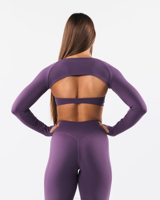 aura encogiéndose de hombros mujer Alphalete 08R8242 ropa aster morado