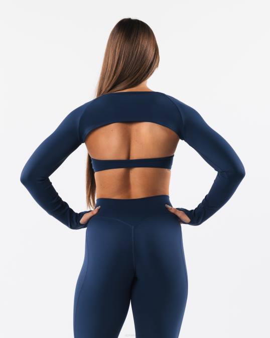 aura encogiéndose de hombros mujer Alphalete 08R8243 ropa azul tinta