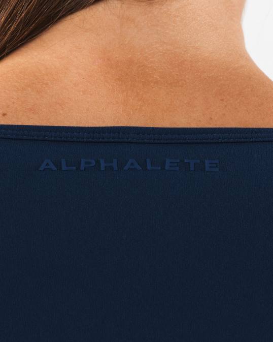 aura encogiéndose de hombros mujer Alphalete 08R8243 ropa azul tinta