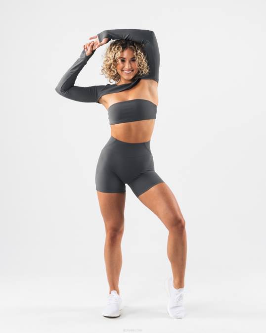 aura encogiéndose de hombros mujer Alphalete 08R8245 ropa gris peltre