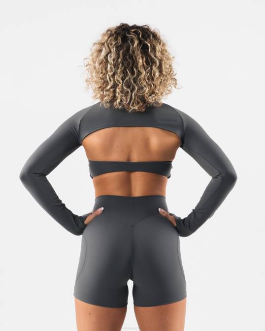 aura encogiéndose de hombros mujer Alphalete 08R8245 ropa gris peltre