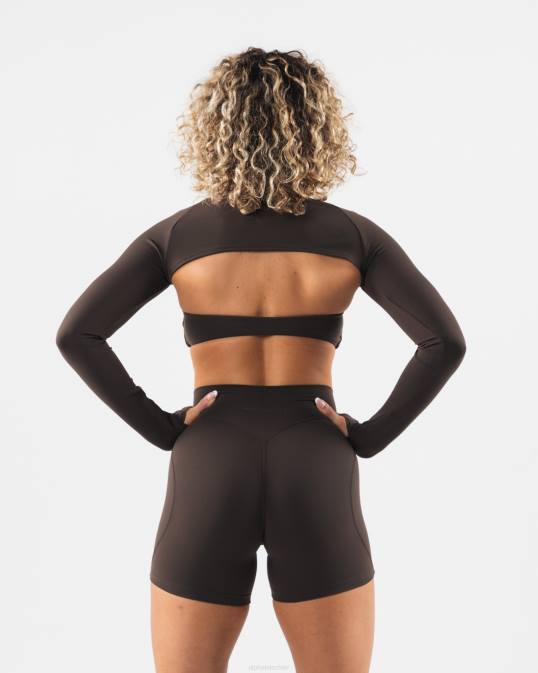 aura encogiéndose de hombros mujer Alphalete 08R8246 ropa marrón cachemira