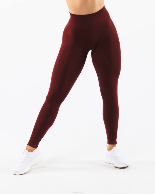 amplificar el contorno legging mujer Alphalete 08R8373 ropa nuevo rojo burdeos