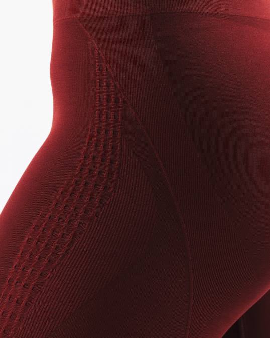 amplificar el contorno legging mujer Alphalete 08R8373 ropa nuevo rojo burdeos
