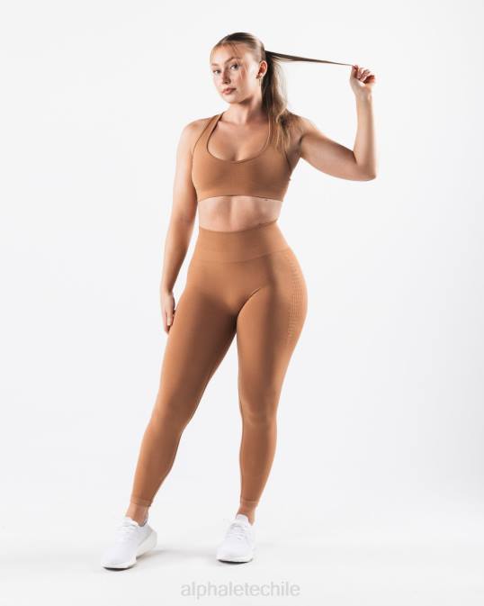 amplificar el contorno legging mujer Alphalete 08R8404 ropa marrón arcilla