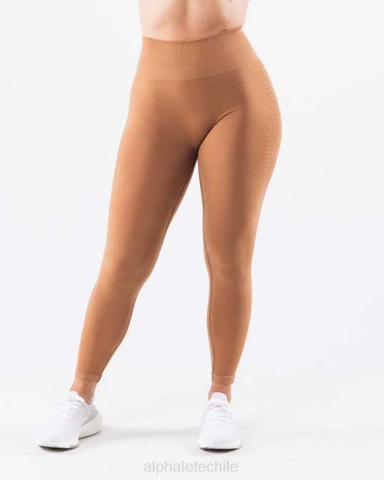 amplificar el contorno legging mujer Alphalete 08R8404 ropa marrón arcilla