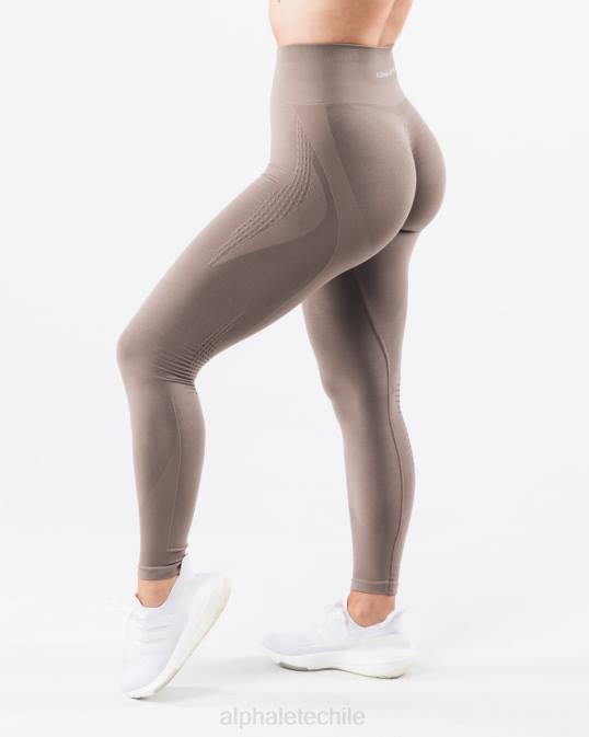 amplificar el contorno legging mujer Alphalete 08R8405 ropa marrón moca