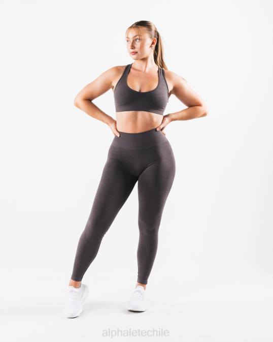 amplificar el contorno legging mujer Alphalete 08R8406 ropa gris peltre