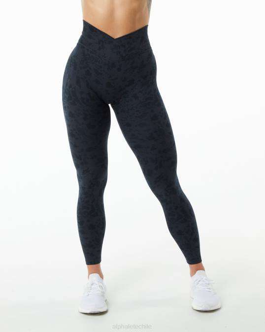 legging de potencia de superficie mujer Alphalete 08R8445 ropa estampado de guijarros negro