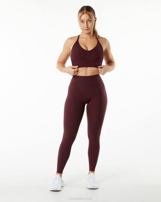 legging maravilla alphalux 27" mujer Alphalete 08R8418 ropa rojo cereza negro
