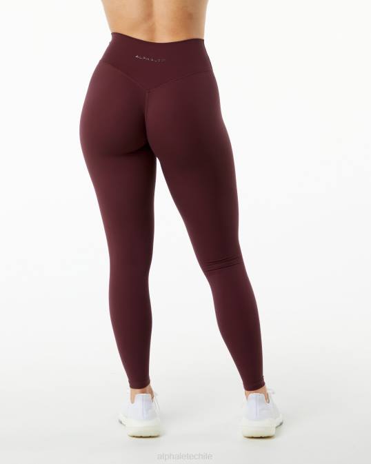 legging maravilla alphalux 27" mujer Alphalete 08R8418 ropa rojo cereza negro