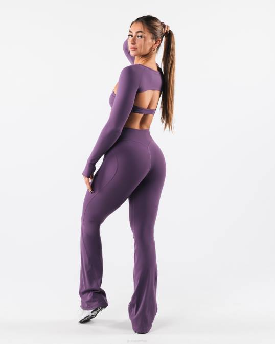 pantalón acampanado aura alto mujer Alphalete 08R8383 ropa aster morado