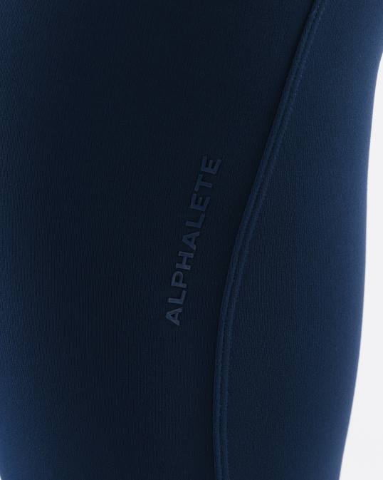 pantalón acampanado aura alto mujer Alphalete 08R8386 ropa azul tinta