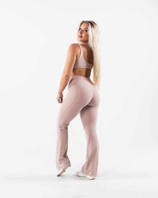 pantalones acampanados aura mujer Alphalete 08R8392 ropa marrón porcelana