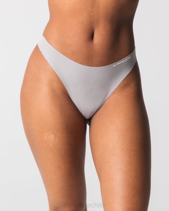 tanga sin costuras, paquete de 3 mujer Alphalete 08R8467 ropa gris medio/azul marino/negro