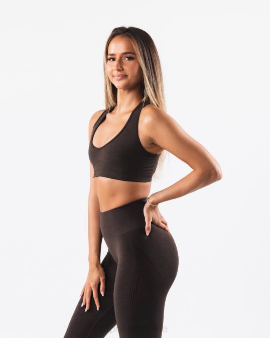 amplificar el contorno del sujetador mujer Alphalete 08R865 ropa marrón cachemira