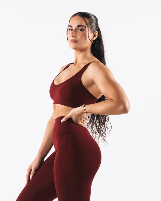 amplificar excel sujetador mujer Alphalete 08R89 ropa nuevo rojo burdeos