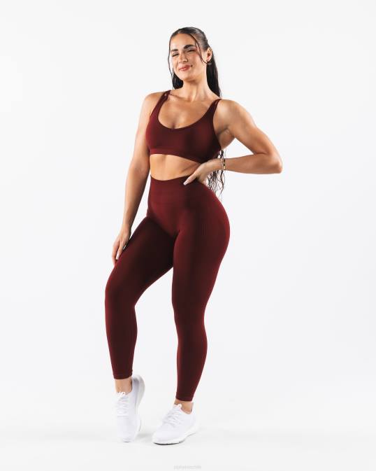 amplificar excel sujetador mujer Alphalete 08R89 ropa nuevo rojo burdeos