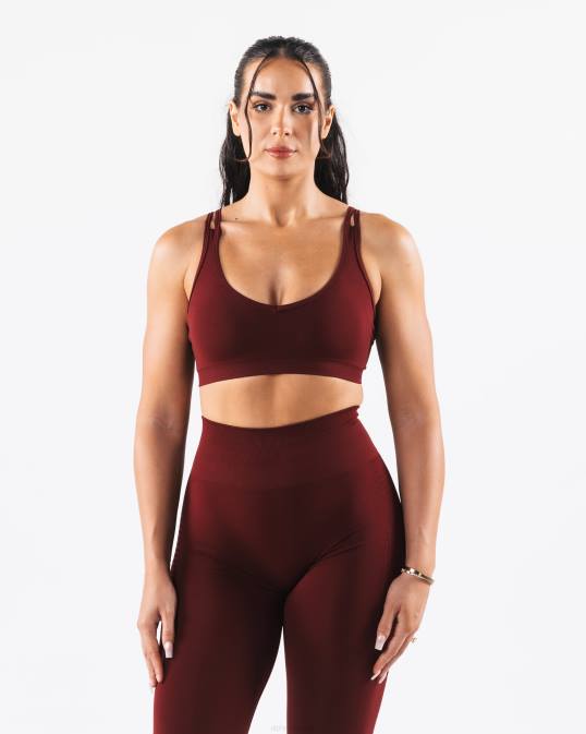amplificar excel sujetador mujer Alphalete 08R89 ropa nuevo rojo burdeos