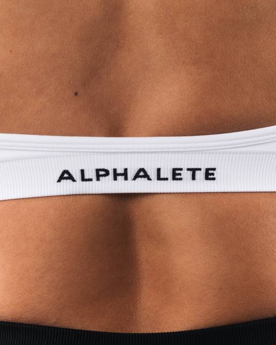 amplificar sujetador halter mujer Alphalete 08R815 ropa blanco