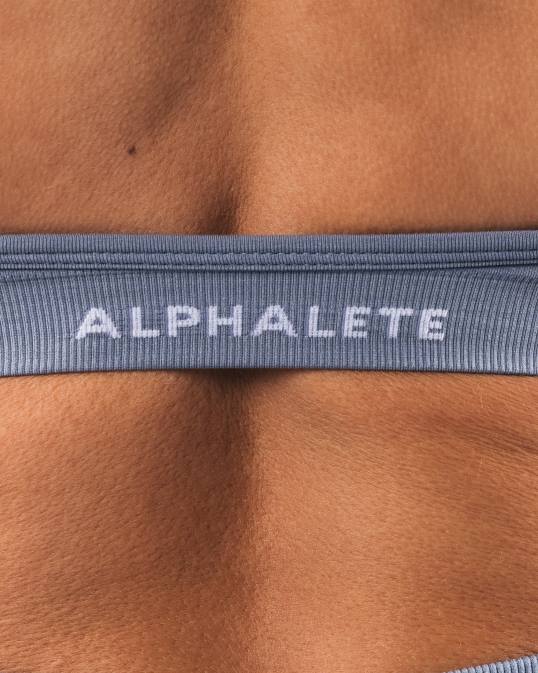 amplificar sujetador halter mujer Alphalete 08R816 ropa agua quieta azul