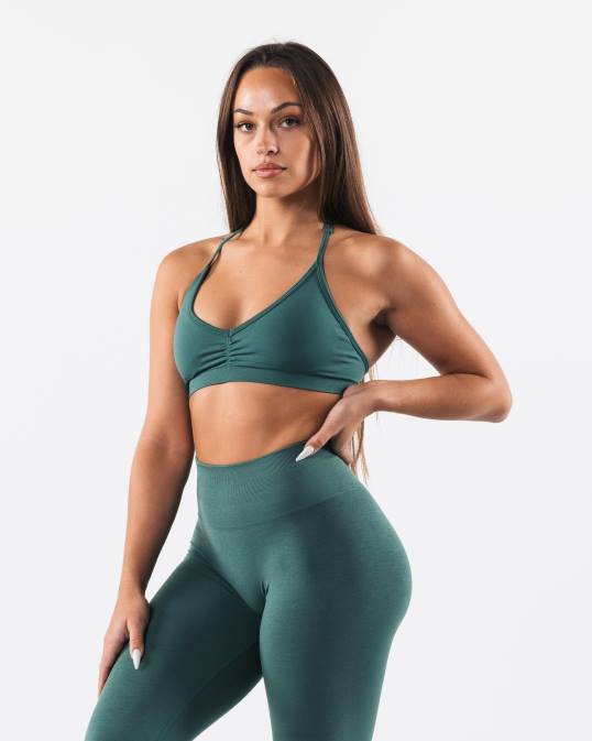 amplificar sujetador halter mujer Alphalete 08R818 ropa verde salvia