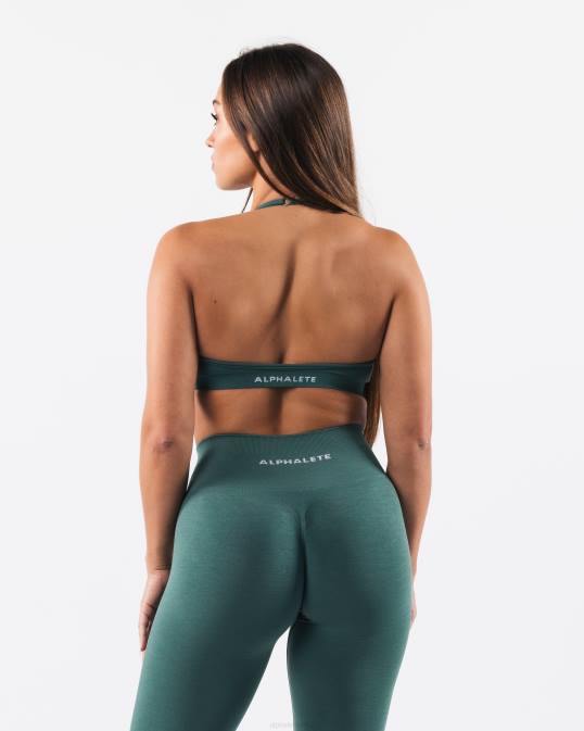 amplificar sujetador halter mujer Alphalete 08R818 ropa verde salvia