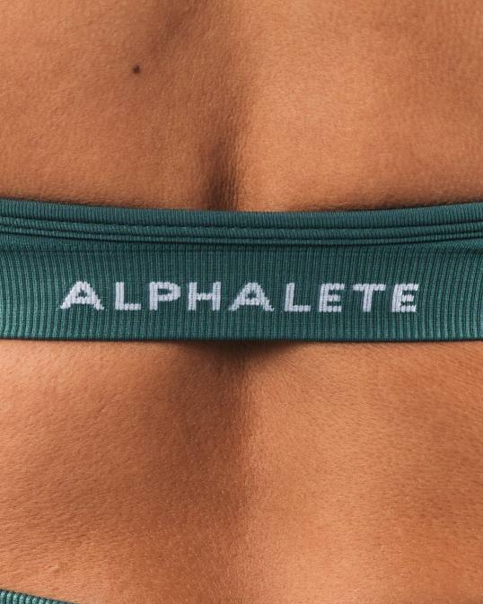 amplificar sujetador halter mujer Alphalete 08R818 ropa verde salvia