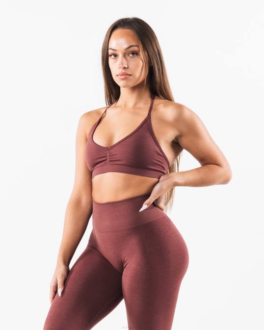 amplificar sujetador halter mujer Alphalete 08R820 ropa rosa polvorienta roja