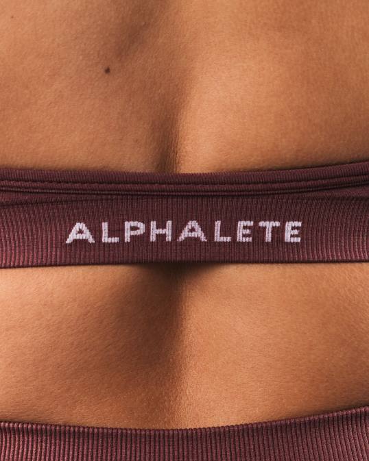 amplificar sujetador halter mujer Alphalete 08R820 ropa rosa polvorienta roja
