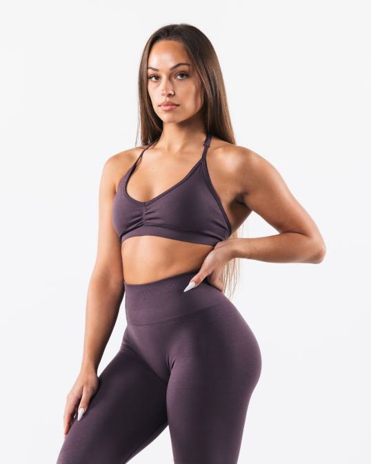 amplificar sujetador halter mujer Alphalete 08R822 ropa paloma morada