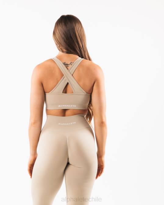 amplificar sujetador mujer Alphalete 08R8101 ropa marrón lino