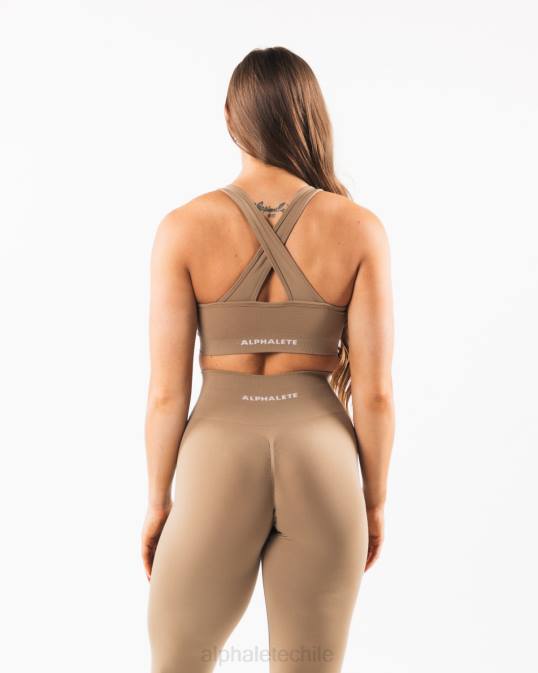 amplificar sujetador mujer Alphalete 08R8103 ropa chai marrón