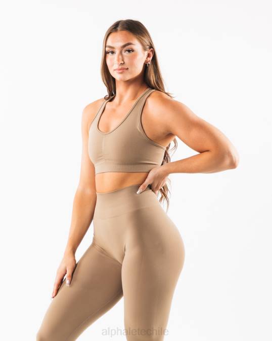 amplificar sujetador mujer Alphalete 08R8103 ropa chai marrón
