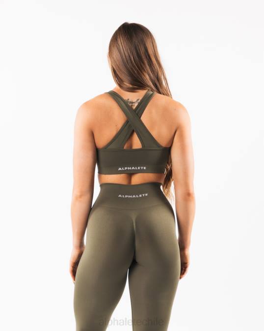 amplificar sujetador mujer Alphalete 08R8107 ropa roble verde