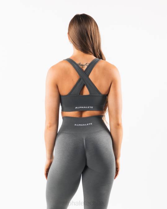 amplificar sujetador mujer Alphalete 08R8113 ropa humo gris