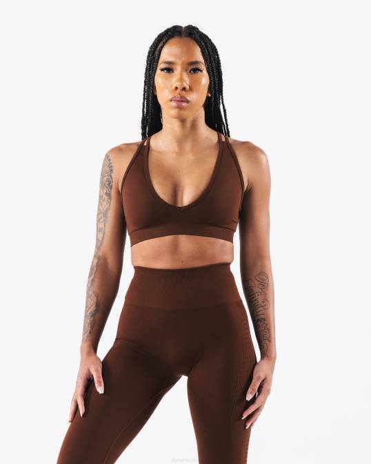 amplificar sujetador v profundo mujer Alphalete 08R812 ropa marrón manhattan