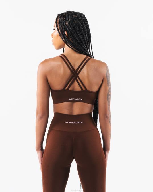 amplificar sujetador v profundo mujer Alphalete 08R812 ropa marrón manhattan