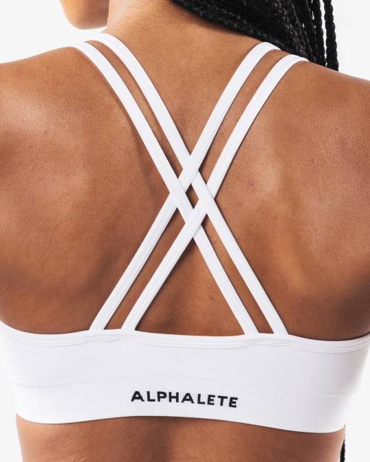 amplificar sujetador v profundo mujer Alphalete 08R82 ropa blanco