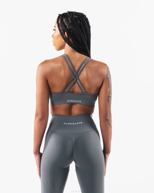 amplificar sujetador v profundo mujer Alphalete 08R85 ropa rascacielos gris