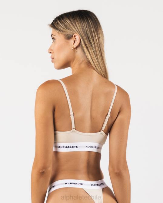 bralette agudo mujer Alphalete 08R885 ropa marrón vainilla
